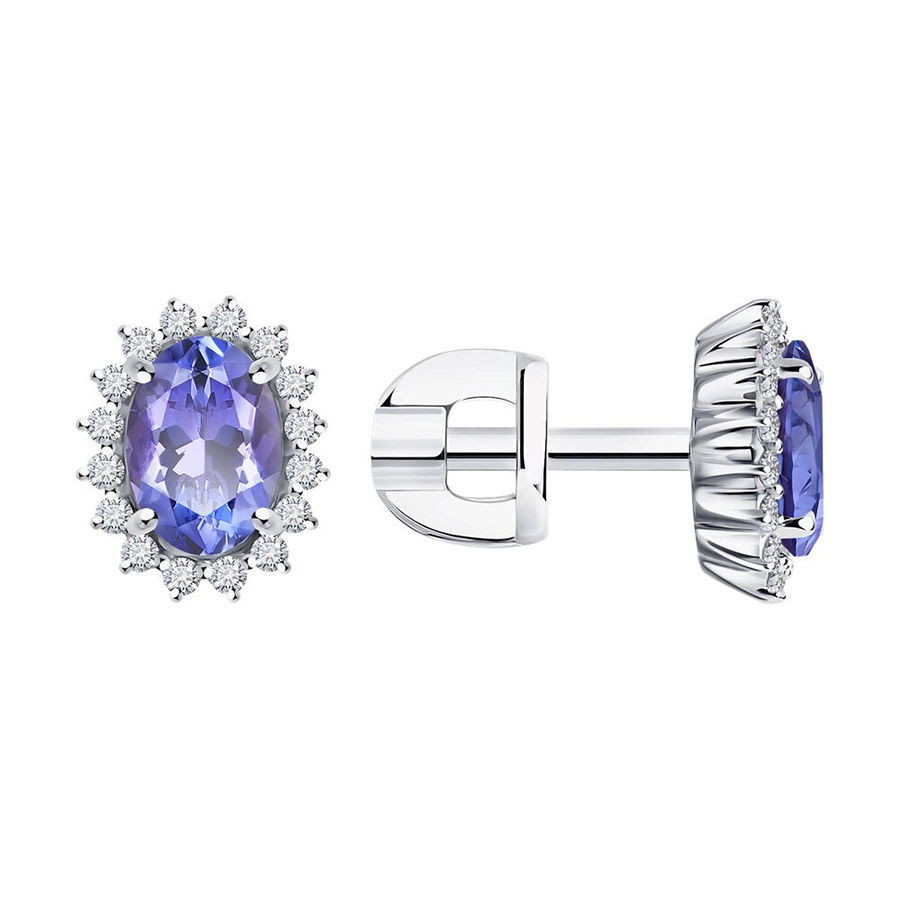 Серьги, золото, микс с полудрагоценными камнями, 6024355-3
